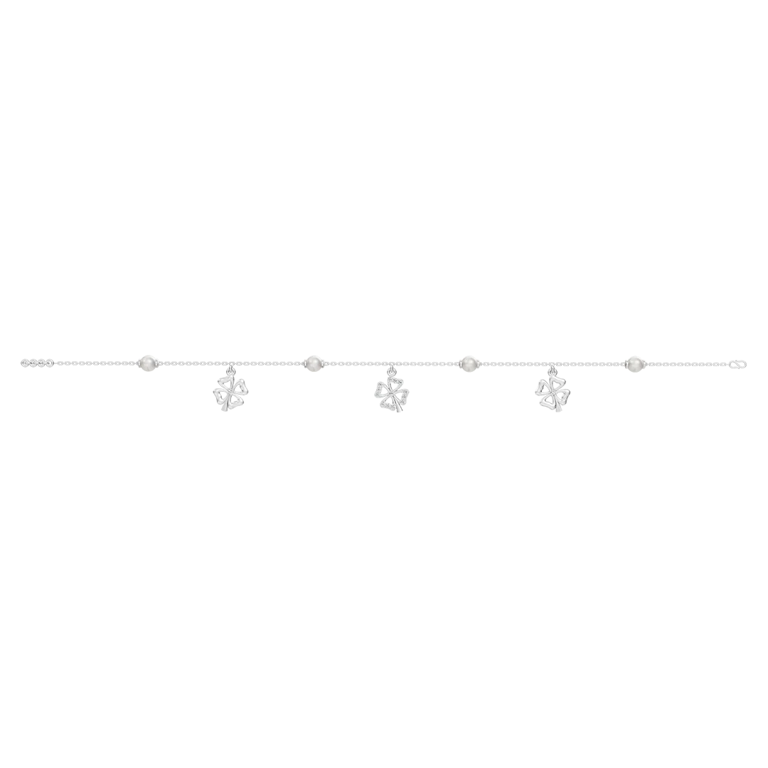 Flora freshwater pearl 92.5 silver bracelet