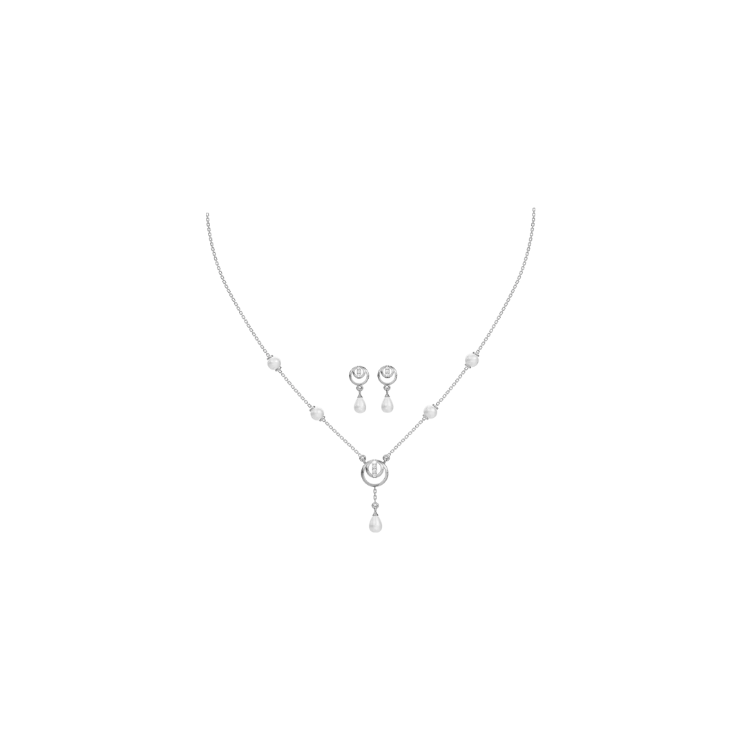 Cirra Freshwater pearl & 92.5 Silver Necklace Set