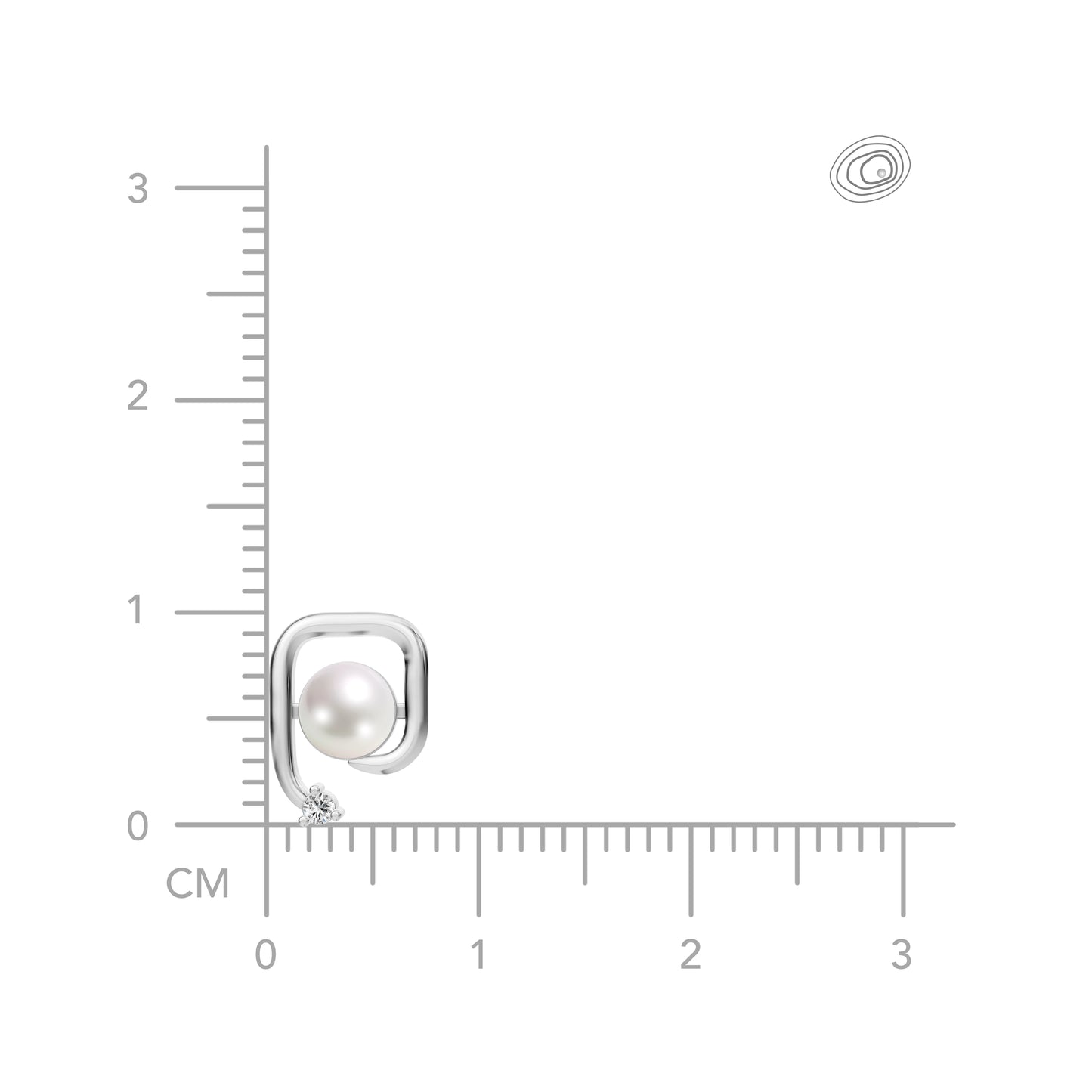 Arosqure pearl 92.5 silver stud earrings