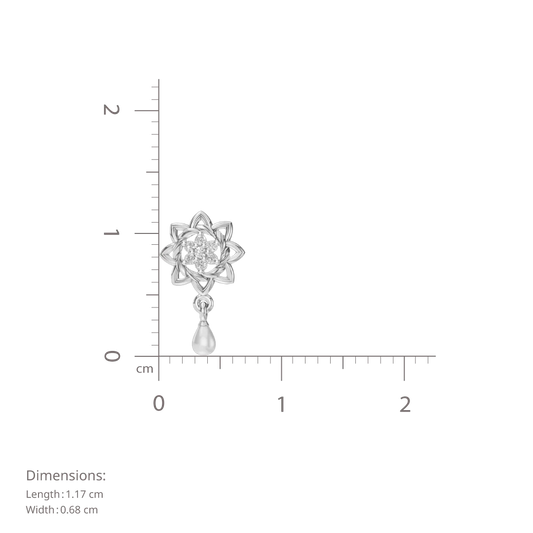 Taarika Pearl Kudi & 92.5 Silver Stud Earrings
