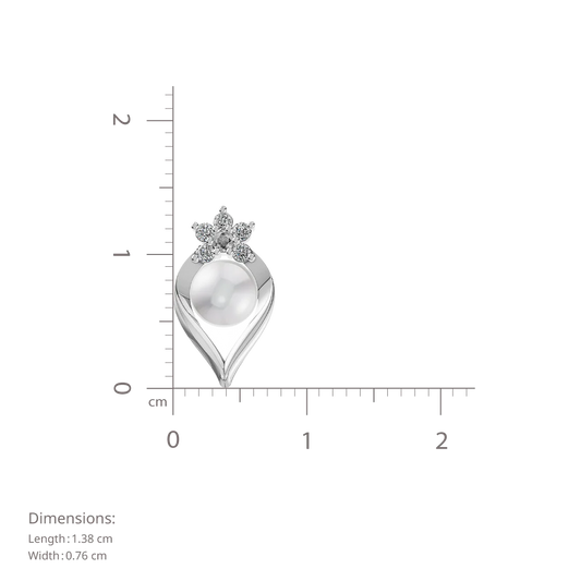 Pearlaire Pearl & 92.5 Silver Stud Earrings