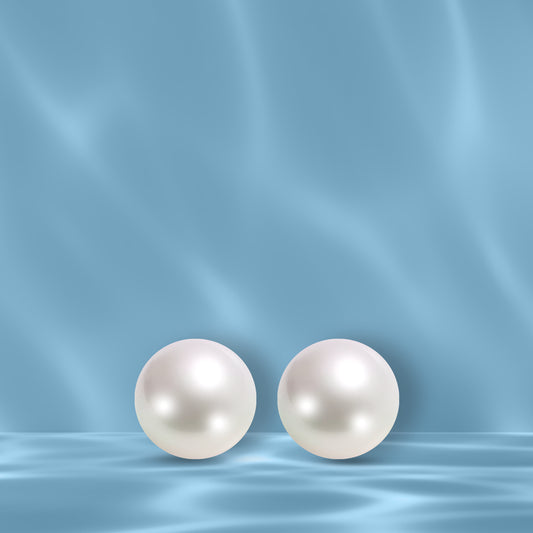 Classic Pearl Solitaire & 92.5 Silver Studs Earrings
