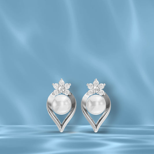 Pearlaire Pearl & 92.5 Silver Stud Earrings
