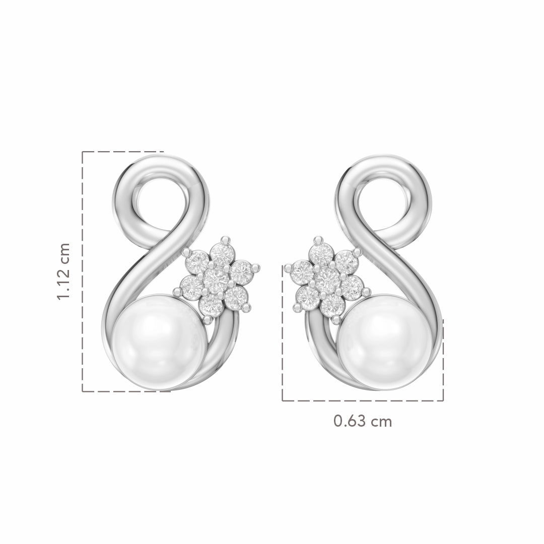 Infinity Pearl & 92.5 Silver Earrings