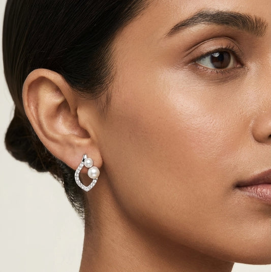 Radiance Pearl & 92.5 Silver Earrings