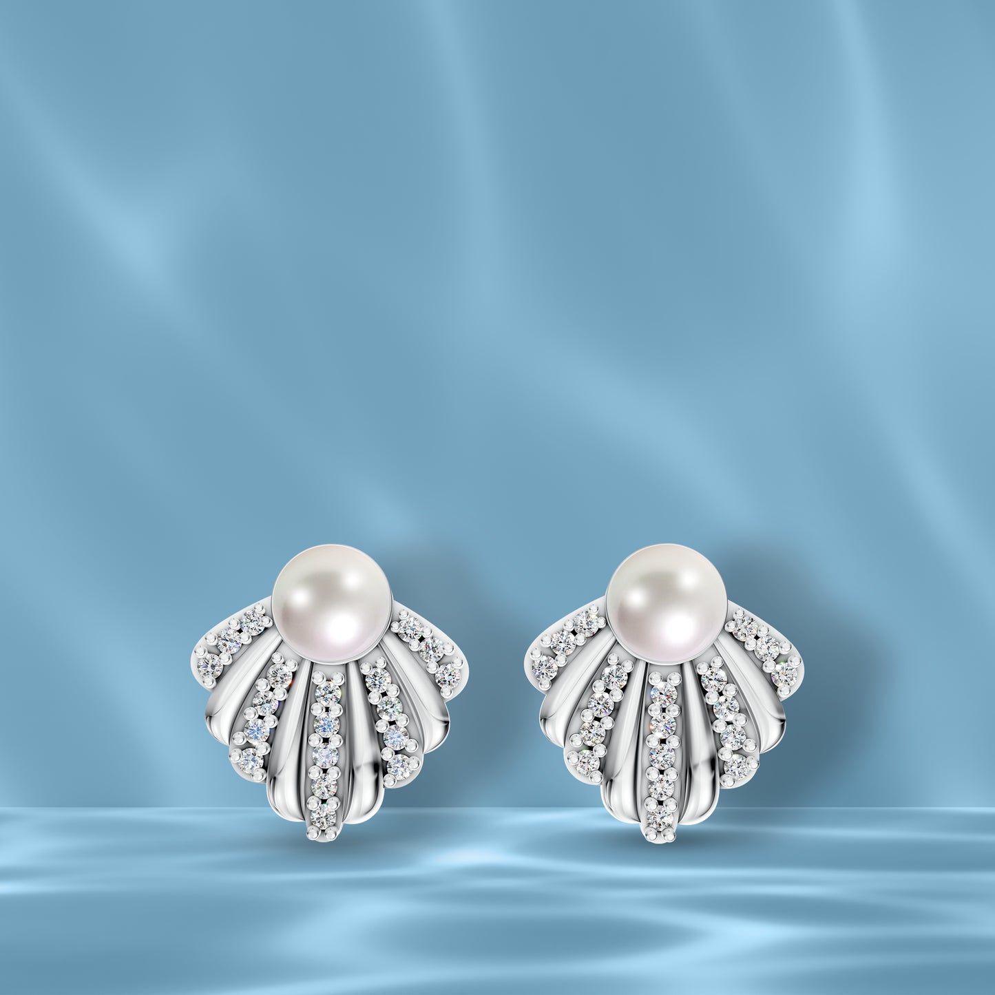 Shimmer Pearl & 92.5 Silver Earrings