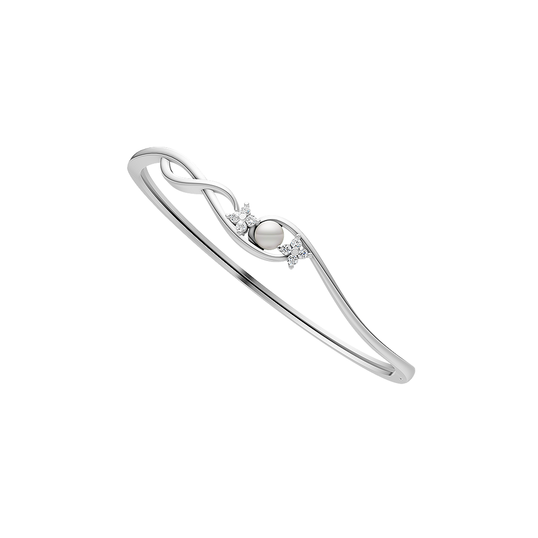 Eternal Pearl & 92.5 Silver Kada/Bracelet