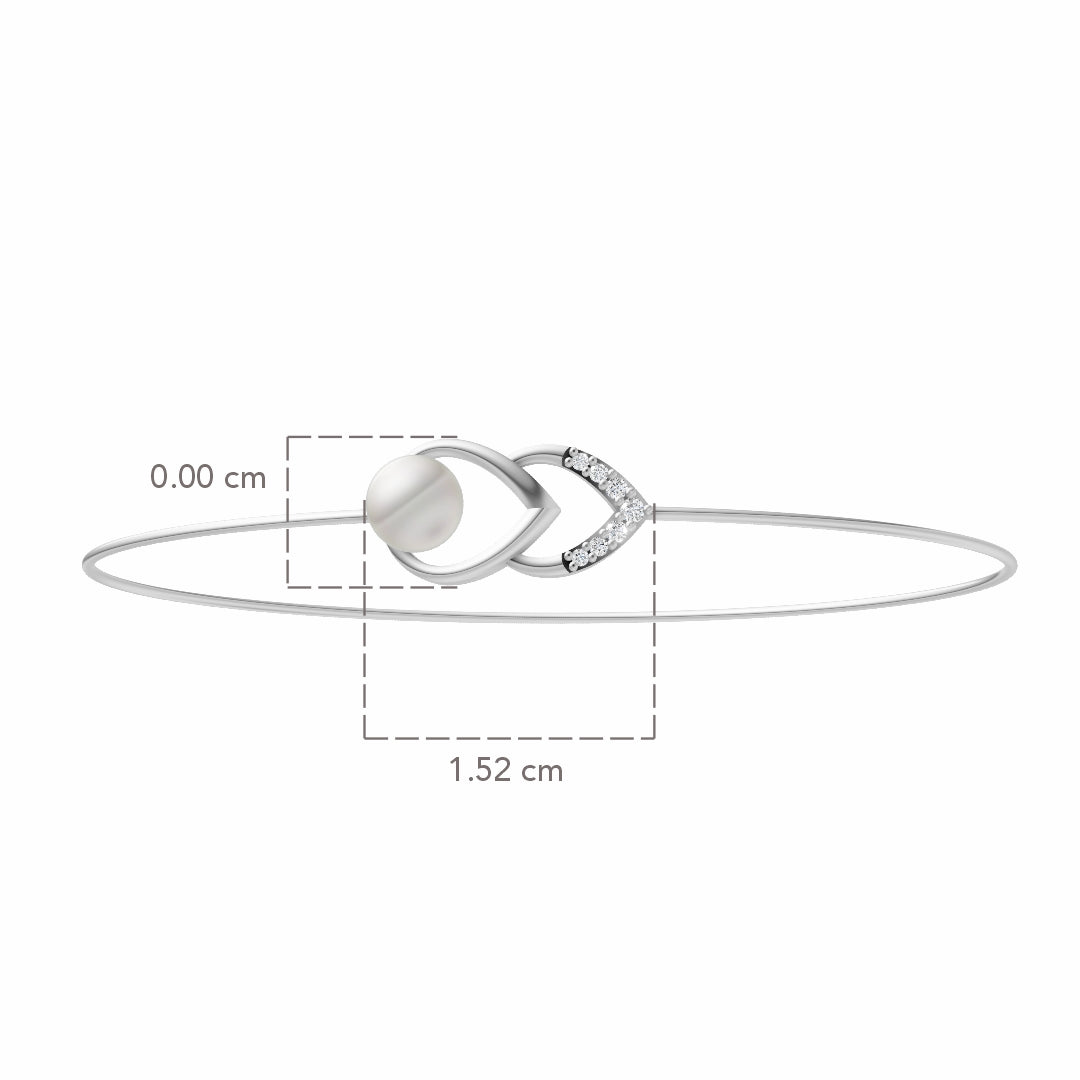 Essence Pearl & 92.5 Silver Kada/Bracelet
