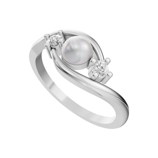 Conflux Pearl & 92.5 Silver Finger Ring