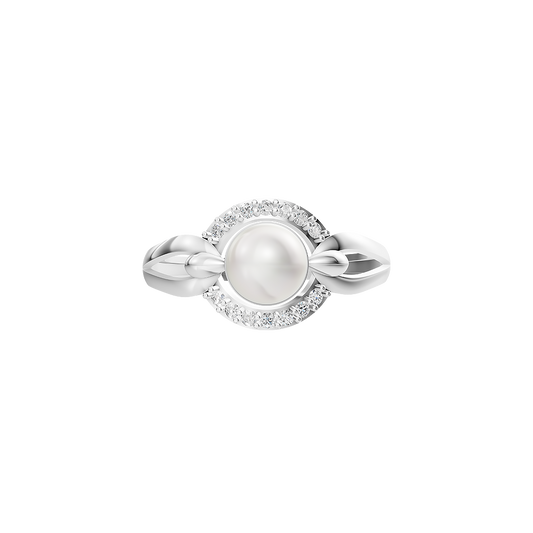 Allure Pearls & 92.5 Silver Finger Ring
