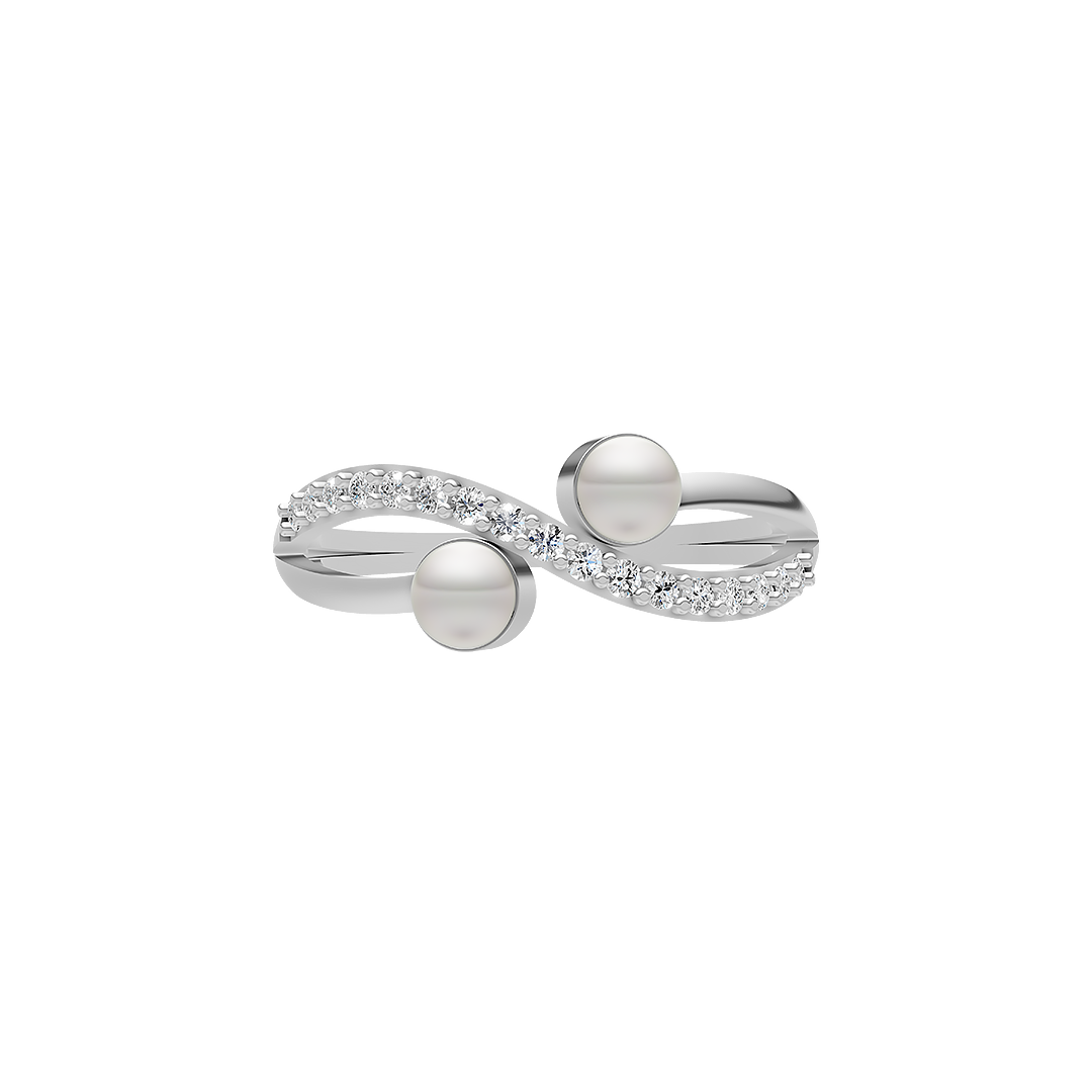 Harmony Pearl & 92.5 Silver Finger Ring