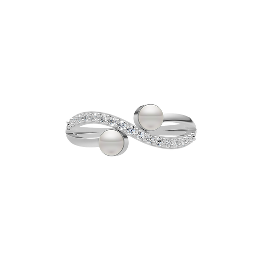 Harmony Pearl & 92.5 Silver Finger Ring