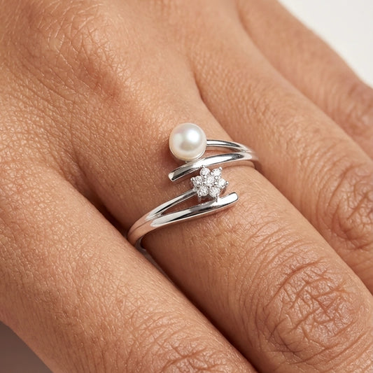 Women's ring in 925 silver premium and minimal design