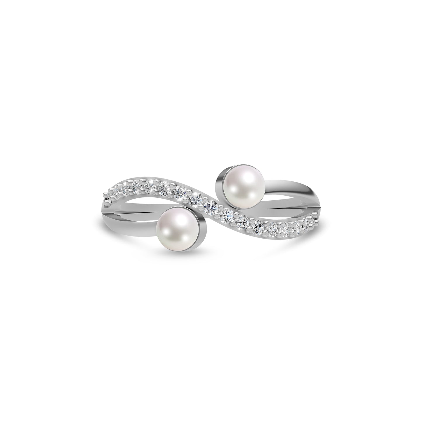 Harmony Pearl & 92.5 Silver Finger Ring