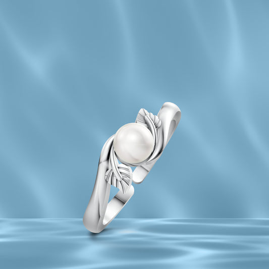 Tinyleaf Pearl & 92.5 Silver Finger Ring