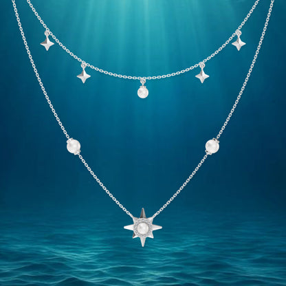 Celestia Layers pearl necklace layered jewelry style