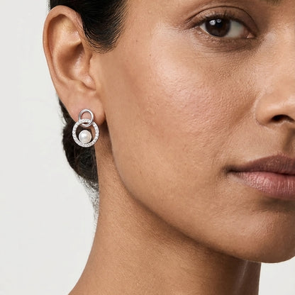 small pearl drop earrings lightweight design by Sohvii