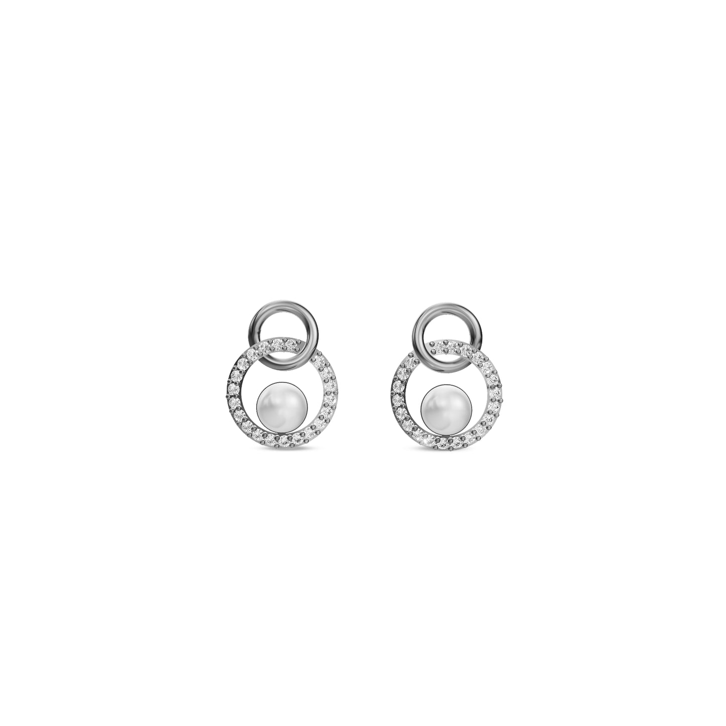 Loops freshwater pearl 92.5 silver necklace set