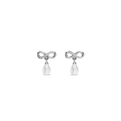 Infinity freshwater pearl necklace set close-up