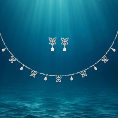 Magical Garden pearl necklace set luxurious styling