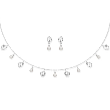 Petra Charms Freshwater pearl & 92.5 Silver Necklace Set