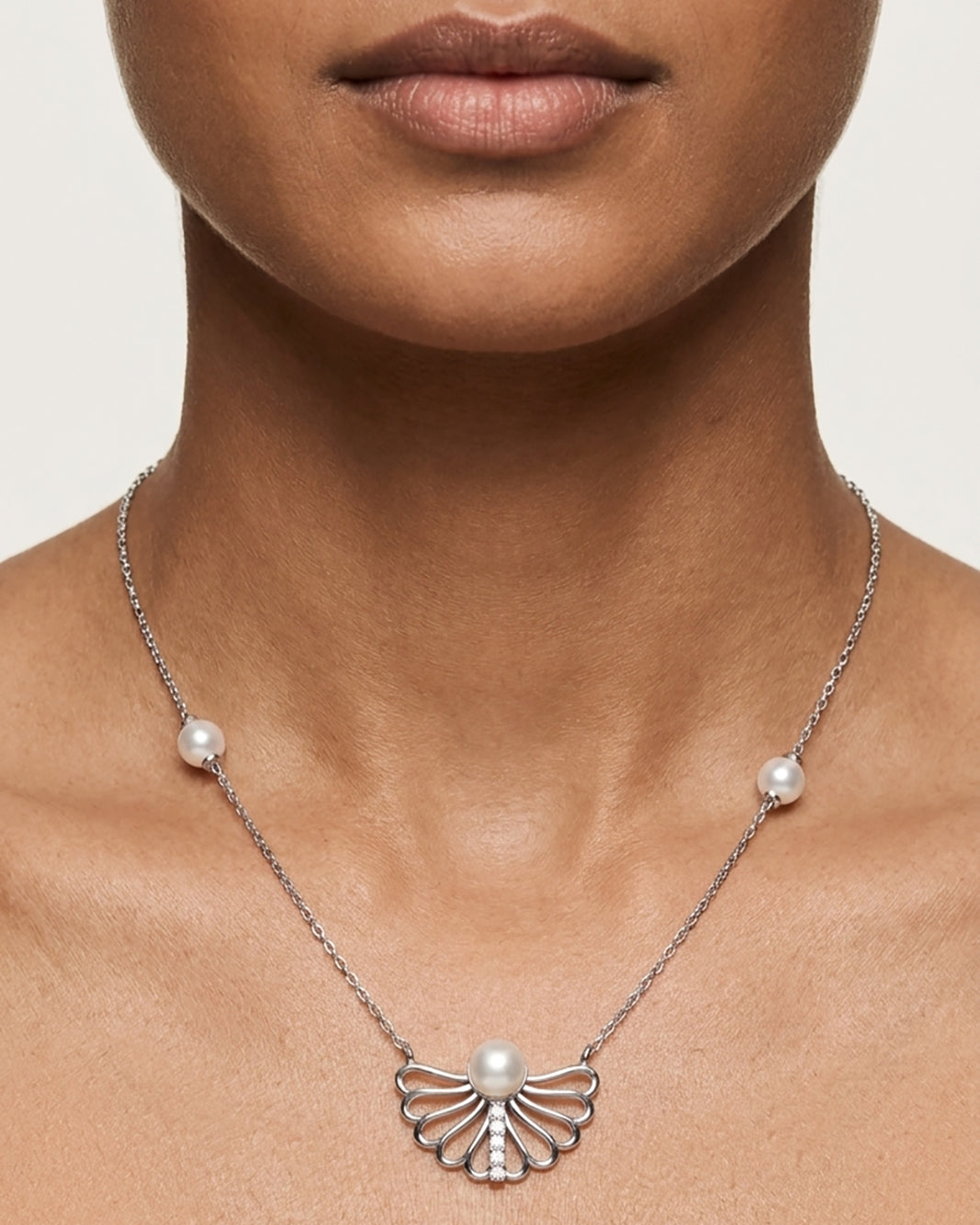925 sterling silver pearl necklace for daily wear
