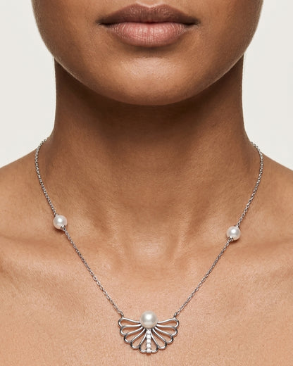 925 sterling silver pearl necklace for daily wear