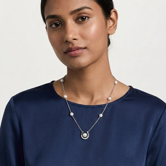Detailed Amaira freshwater pearl necklace set design