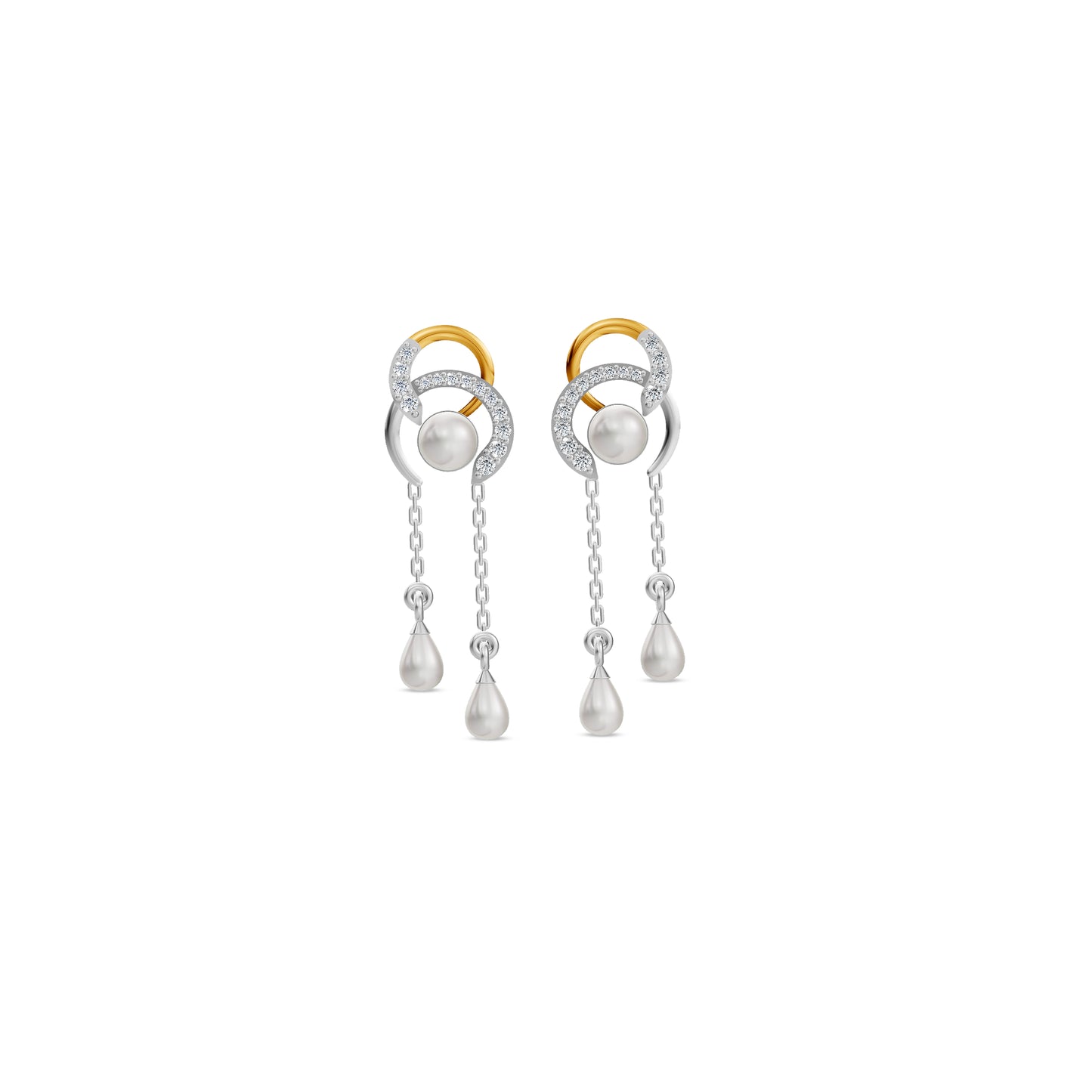 Nora 92.5 Silver & Gold Plated Necklace Set