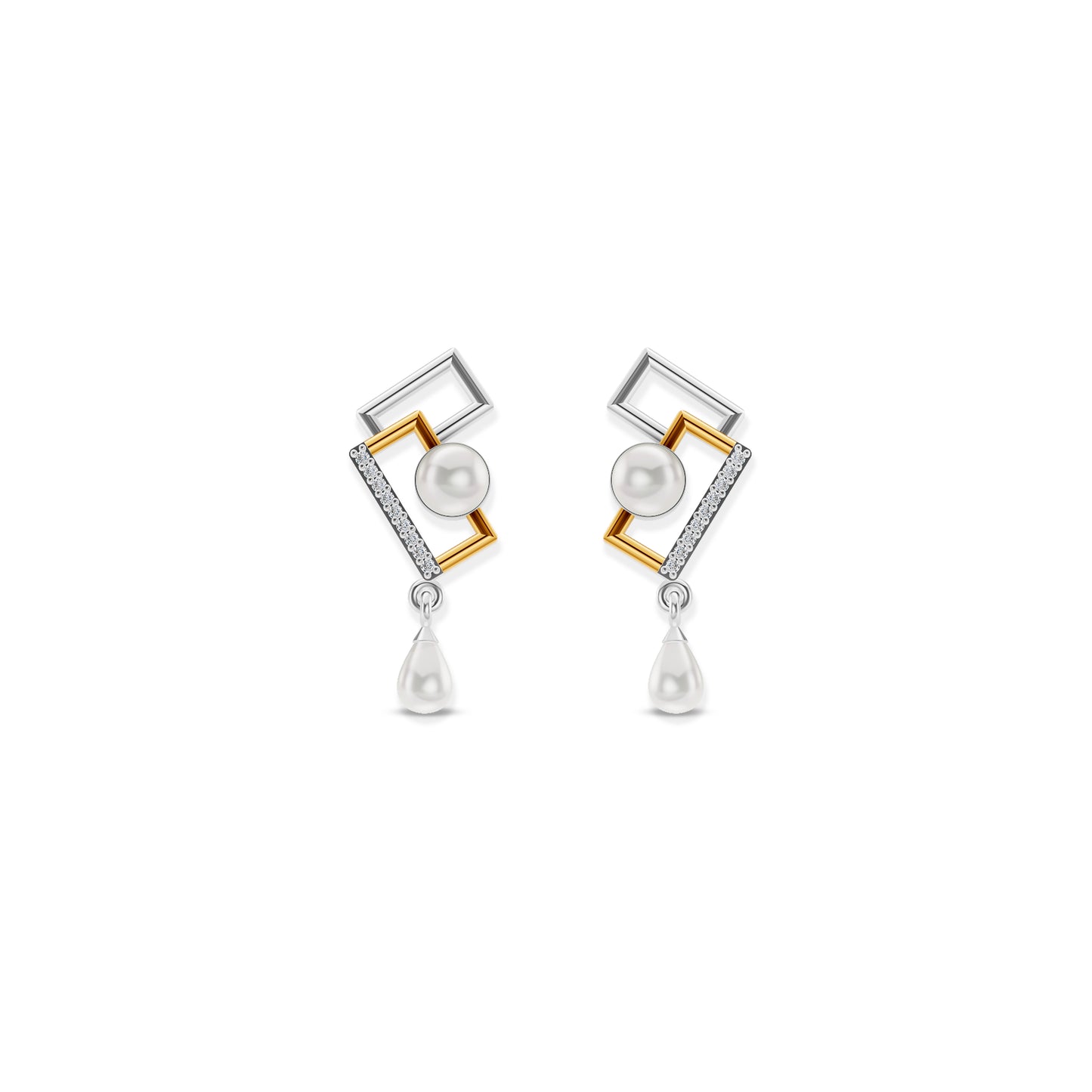 Zora silver gold plated necklace set detailed view