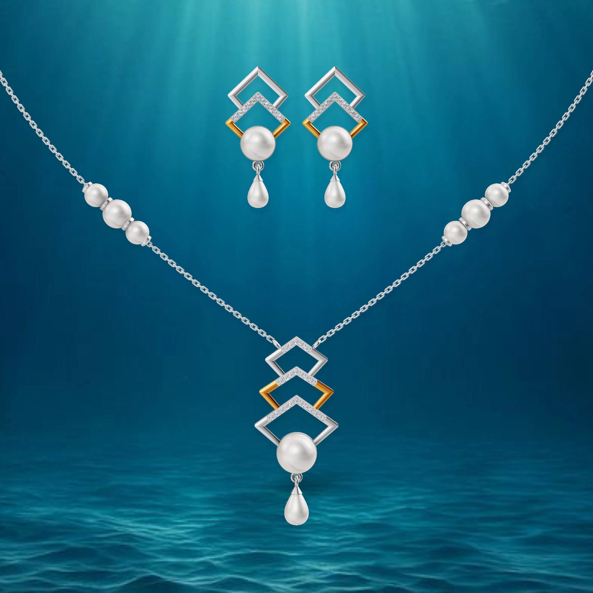 Tara necklace set with premium gold plated finish
