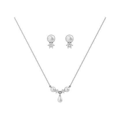Grace Freshwater Pearl & 92.5 Silver Necklace Set