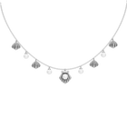 Shells Freshwater Pearl & 92.5 Silver Charms Necklace