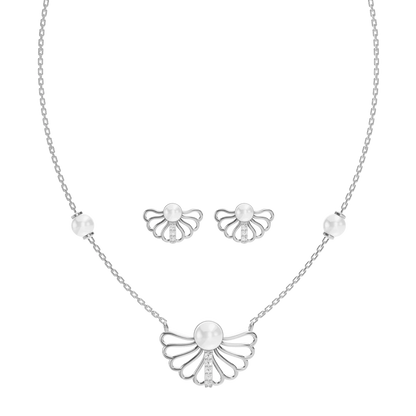 Creselle Freshwater Pearl & 92.5 Silver Necklace Set