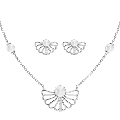 Creselle Freshwater Pearl & 92.5 Silver Necklace Set
