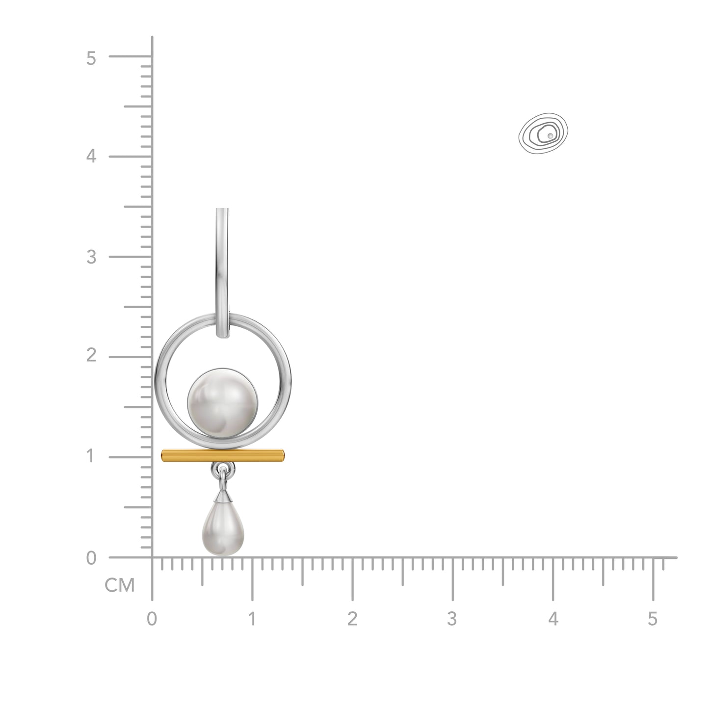 Aera 92.5 Silver & Freshwater Pearl Dual-Tone Drop Earrings