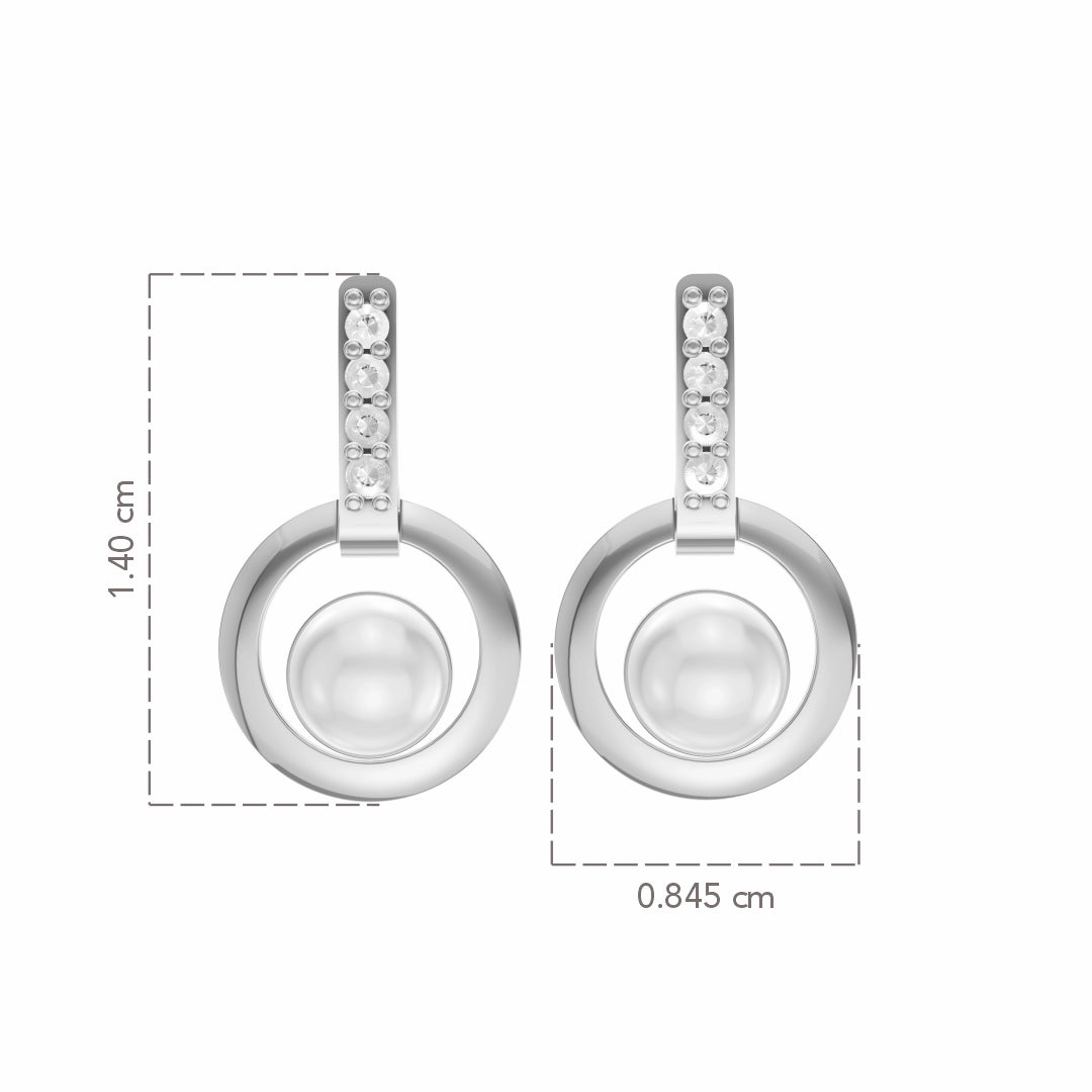 Orion Loop Pearl & 92.5 Silver Earrings