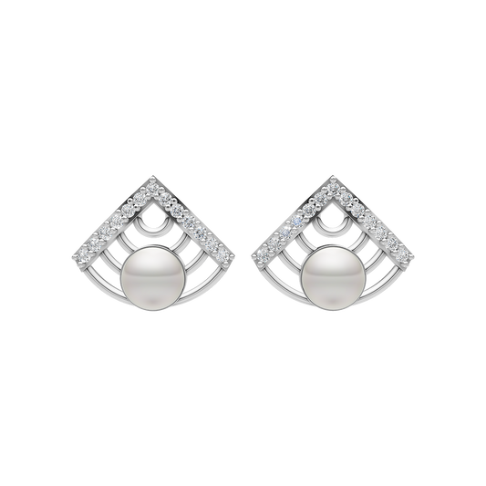 Verge Pearl & 92.5 Silver Earrings