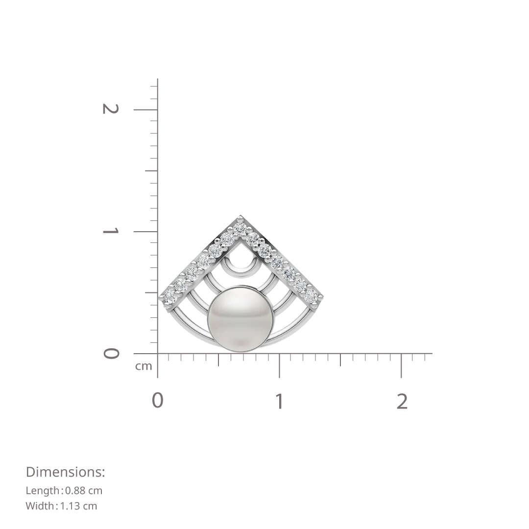 Verge Pearl & 92.5 Silver Earrings