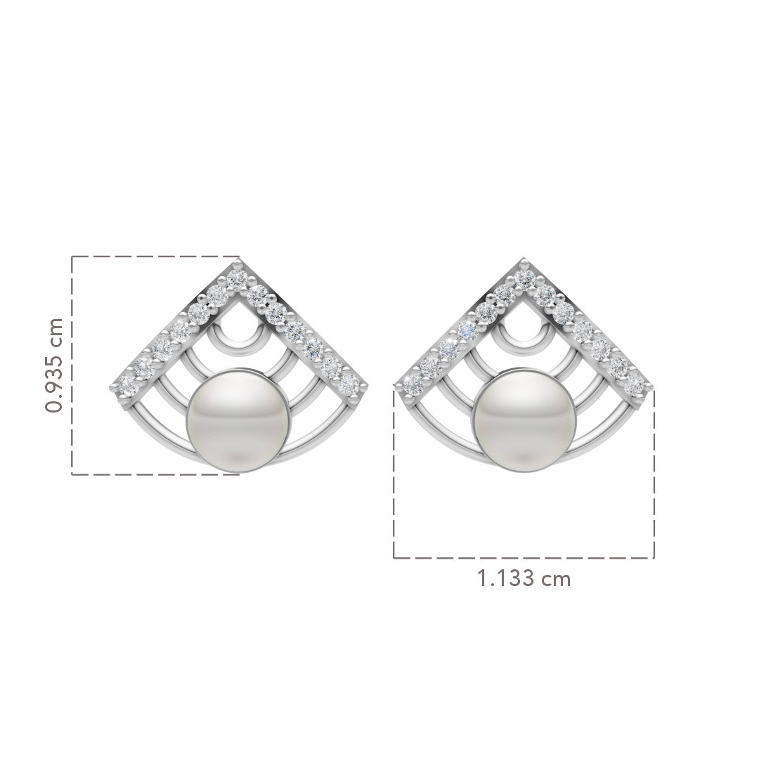 Verge Pearl & 92.5 Silver Earrings