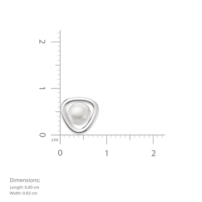 Minimalist Pearl & 92.5 Silver Earrings
