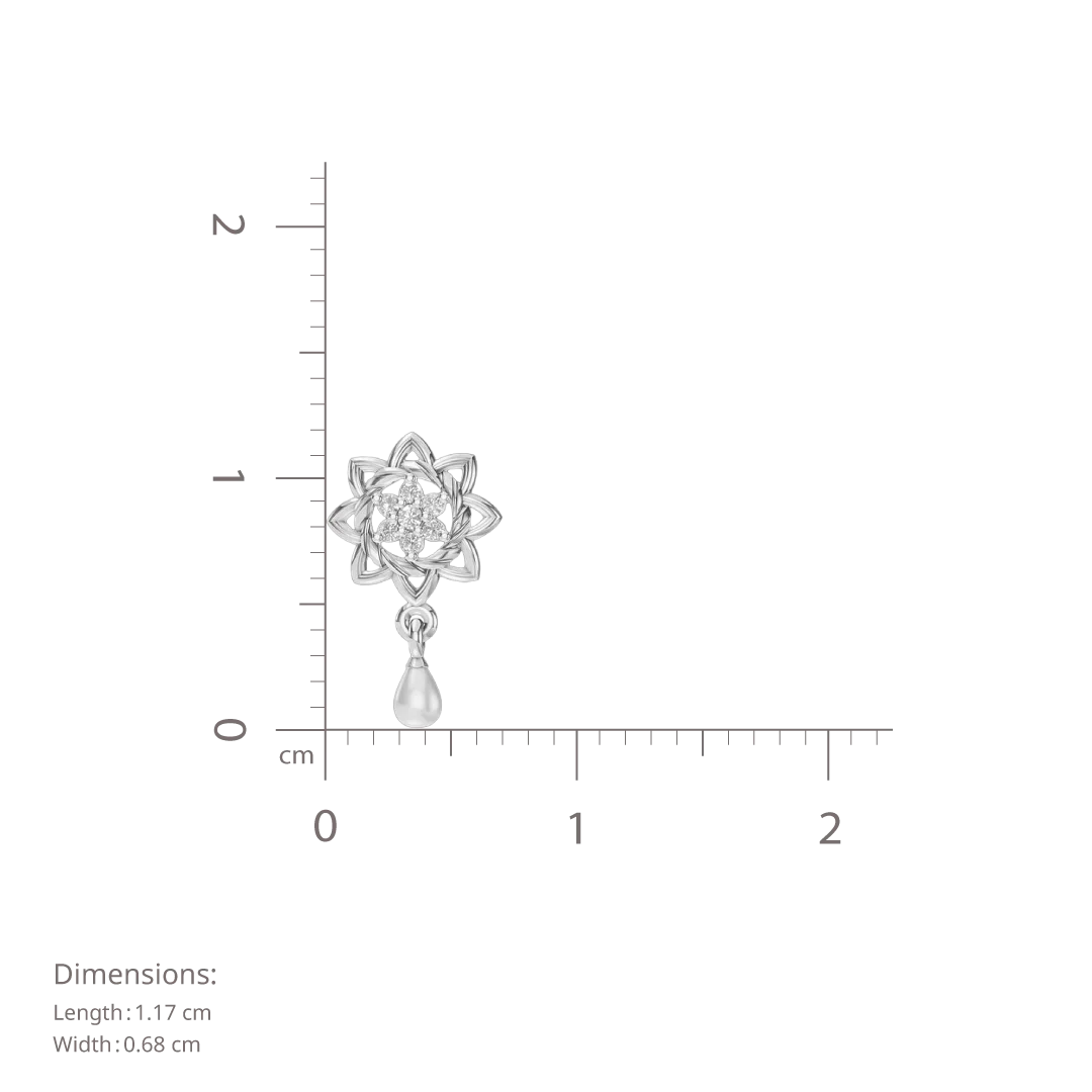 Taarika Pearl Kudi & 92.5 Silver Stud Earrings