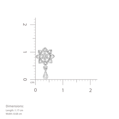 Taarika Pearl Kudi & 92.5 Silver Stud Earrings