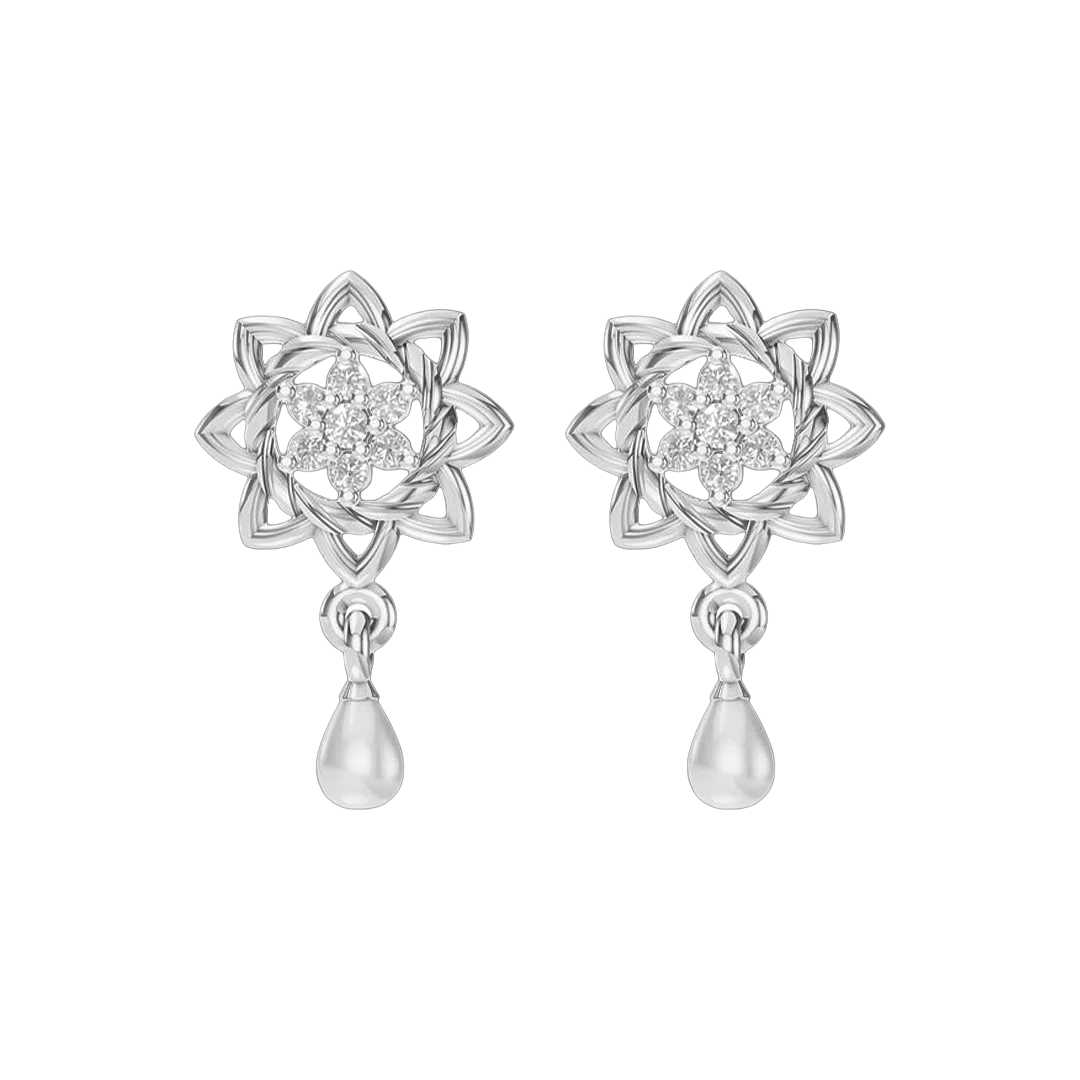 Taarika Pearl Kudi & 92.5 Silver Stud Earrings