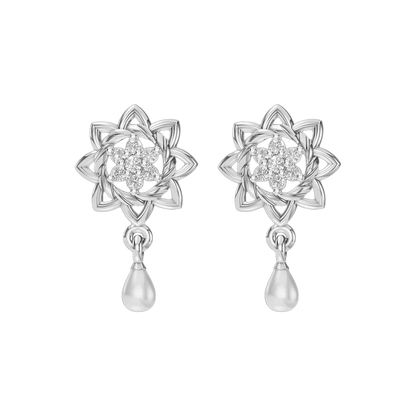 Taarika Pearl Kudi & 92.5 Silver Stud Earrings