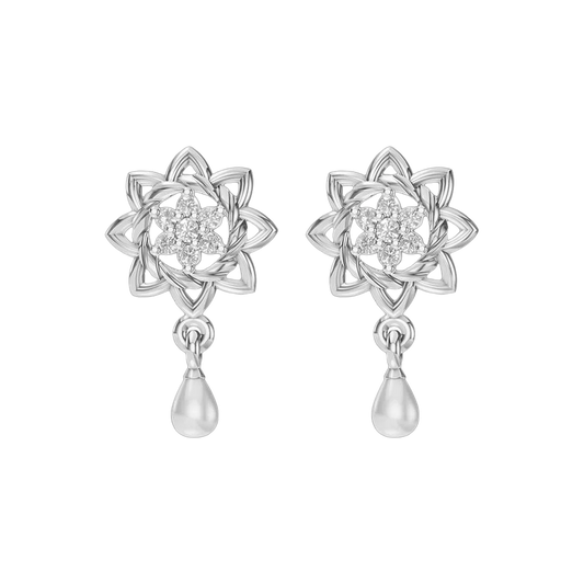 Taarika Pearl Kudi & 92.5 Silver Stud Earrings