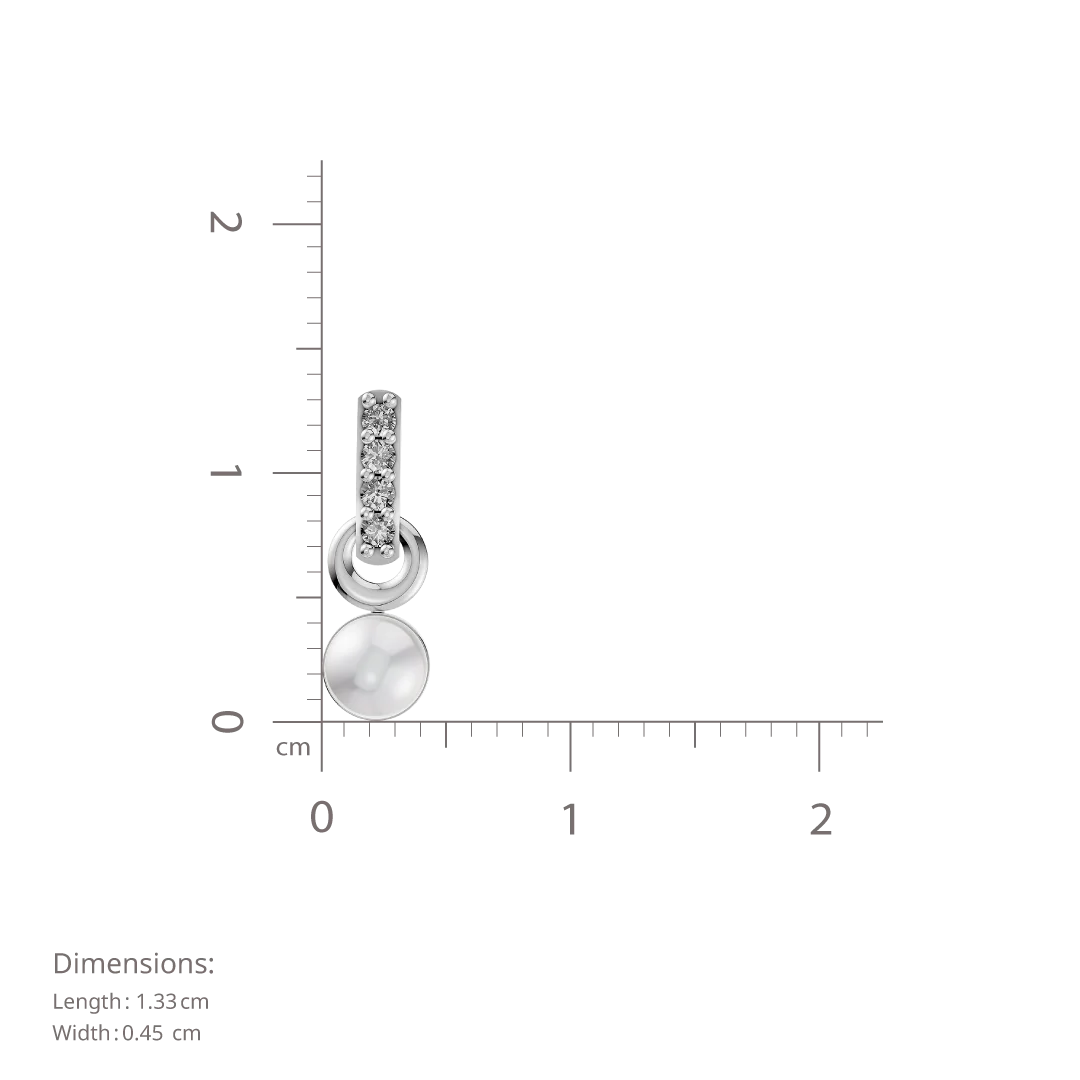 Shimmer Pearl Drop & 92.5 Silver Earrings