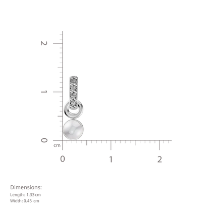 Shimmer Pearl Drop & 92.5 Silver Earrings