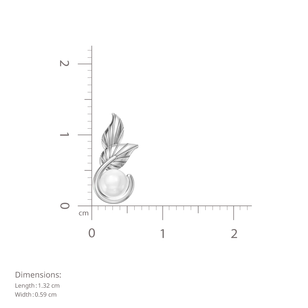 Elara Pearl & 92.5 Silver Studs Earrings