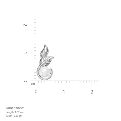 Elara Pearl & 92.5 Silver Studs Earrings